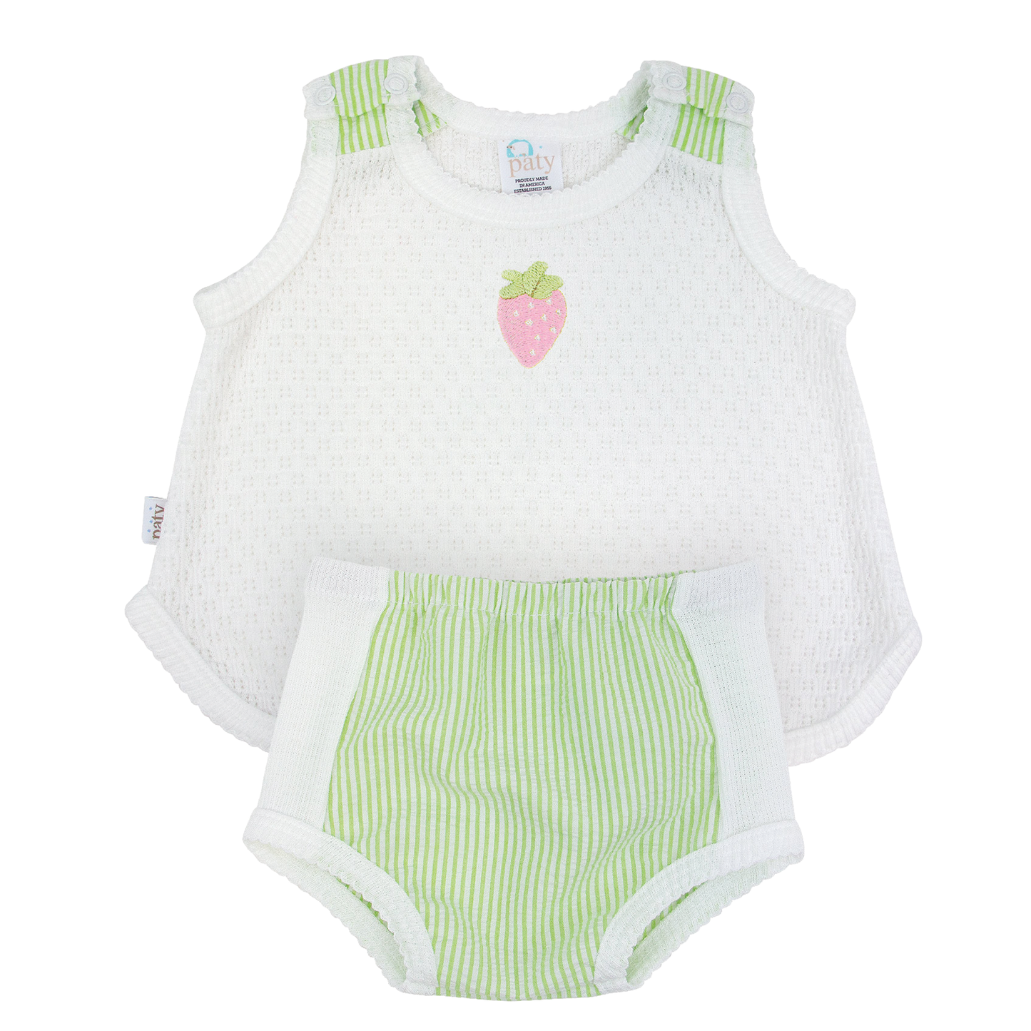 Paty Knit Sleeveless Diaper Set