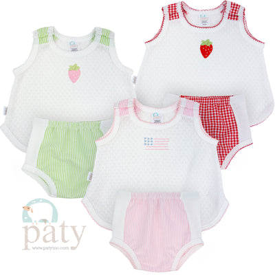 Paty Knit, Sleeveless Diaper Set #15S016