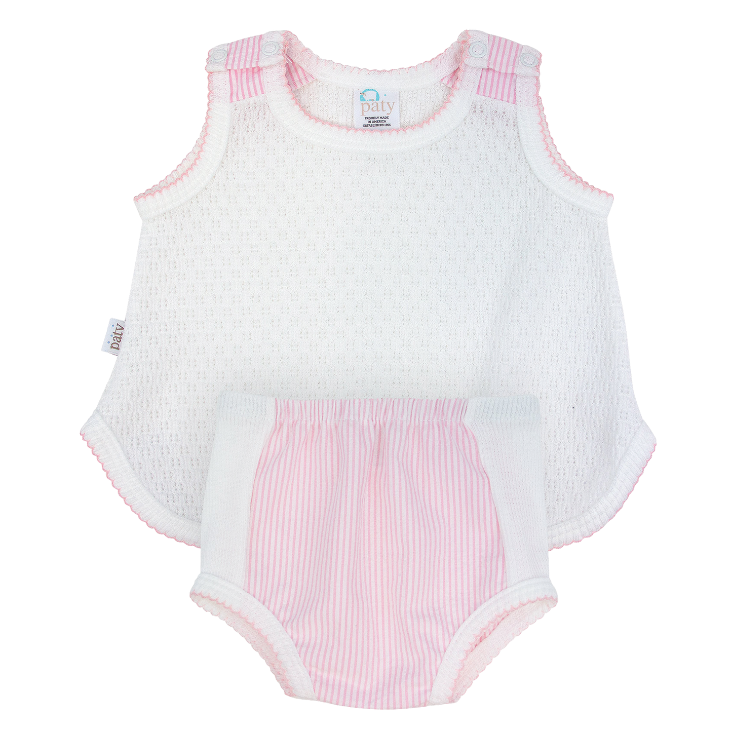 Paty Knit Sleeveless Diaper Set