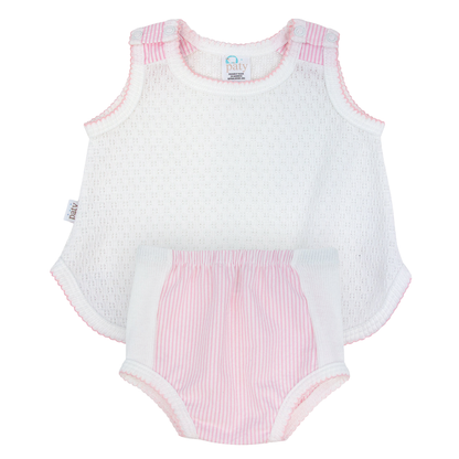 Paty Knit Sleeveless Diaper Set