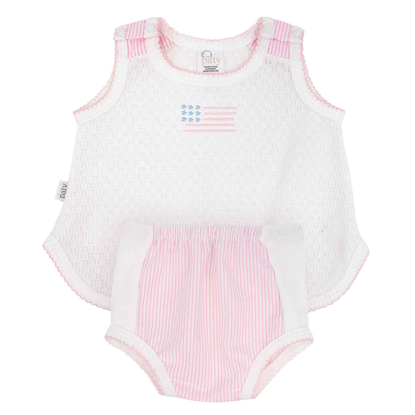 Paty Knit Sleeveless Diaper Set
