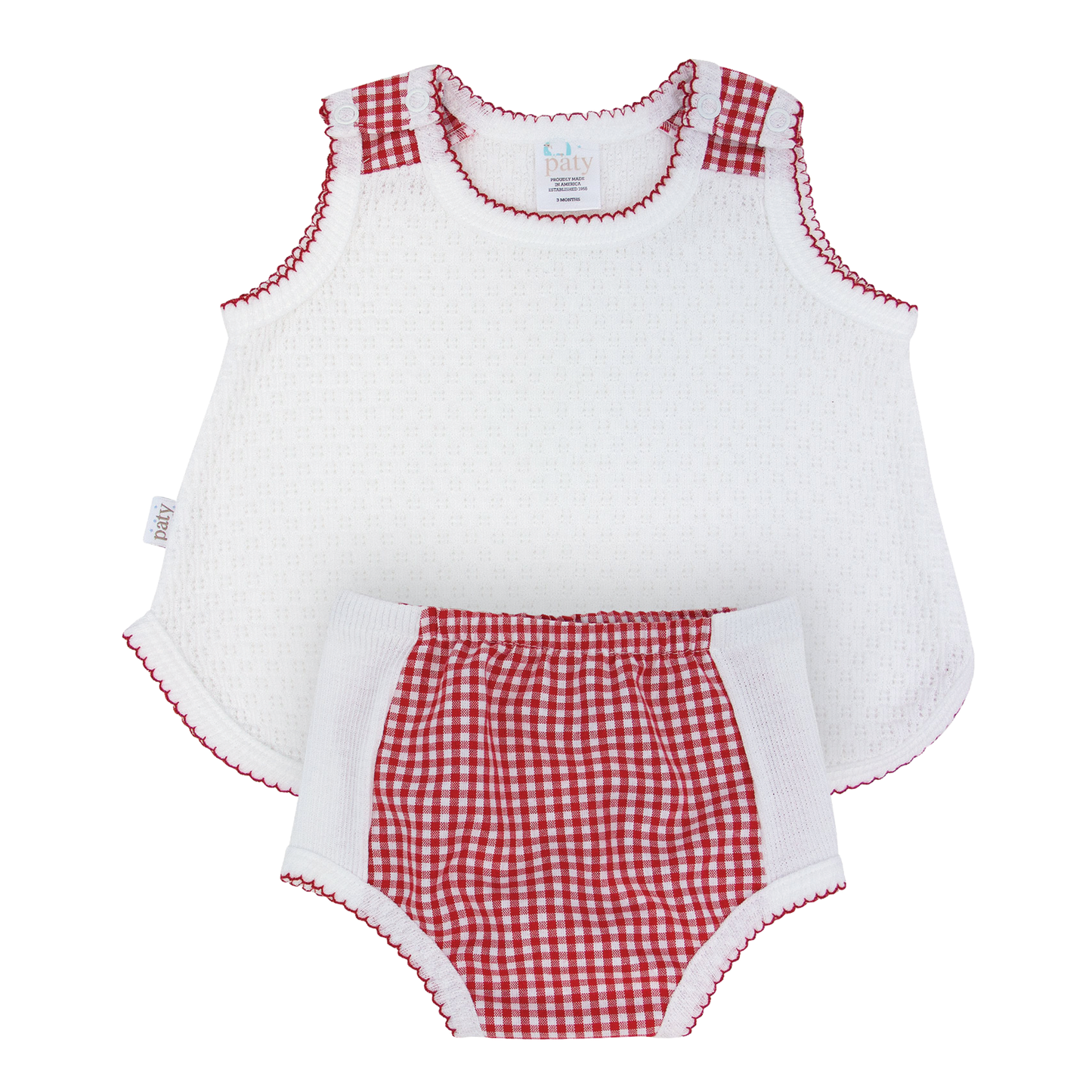 Paty Knit Sleeveless Diaper Set