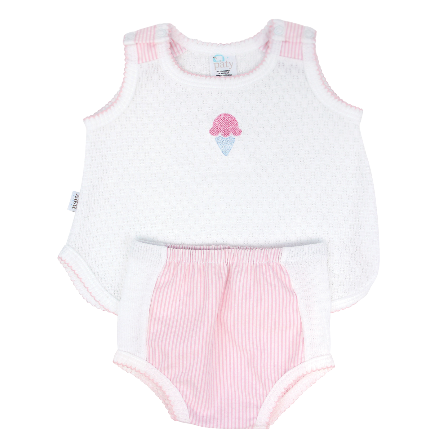 Paty Knit Sleeveless Diaper Set
