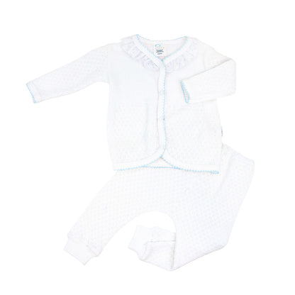 Paty Knit Legging Set with Eyelet Trim