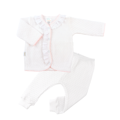 Paty Knit Legging Set with Eyelet Trim