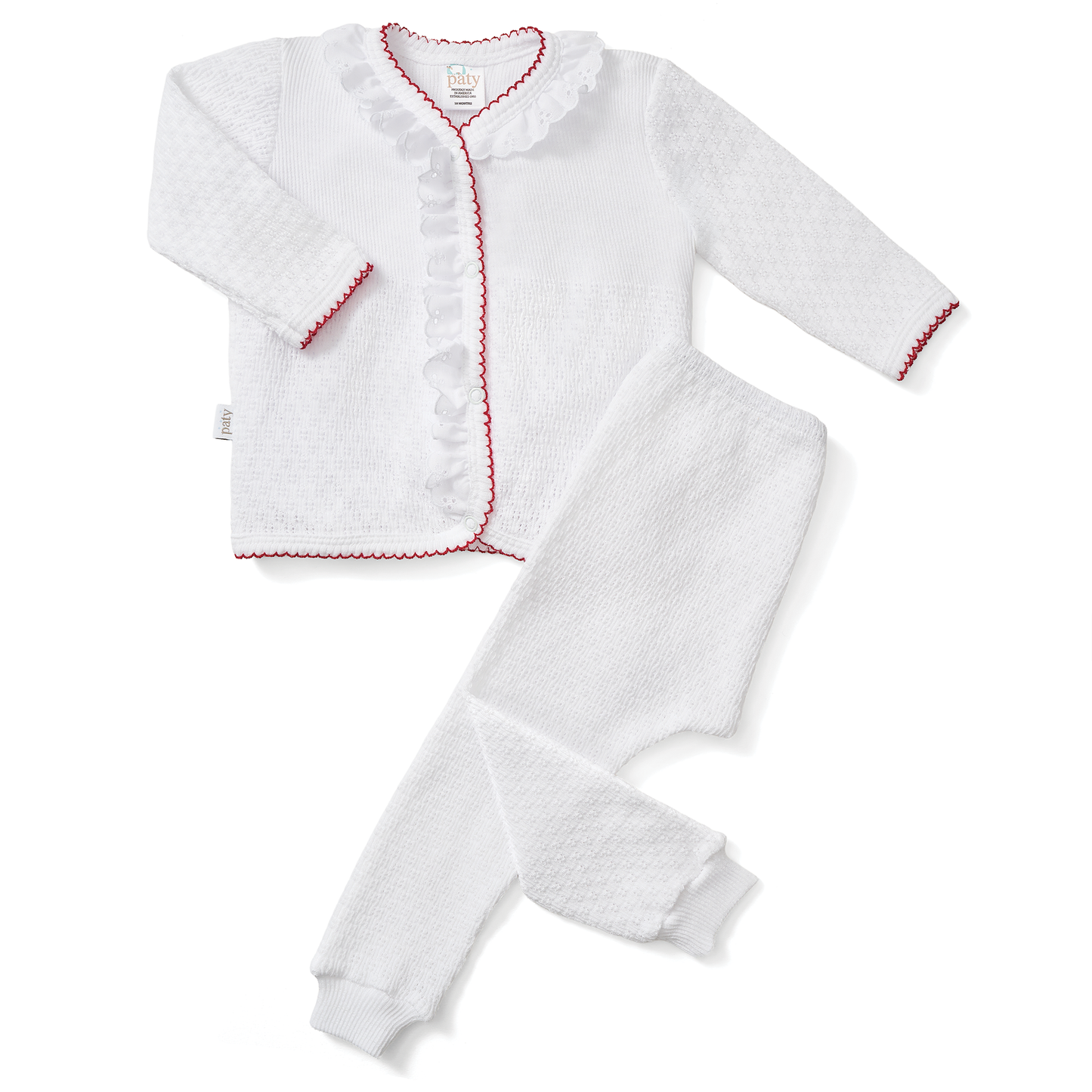 Paty Knit Legging Set with Eyelet Trim
