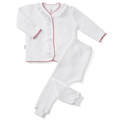 Paty Knit Legging Set with Eyelet Trim