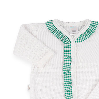 PatyKnit™ Two-Piece Legging Set with Gingham Ruffle