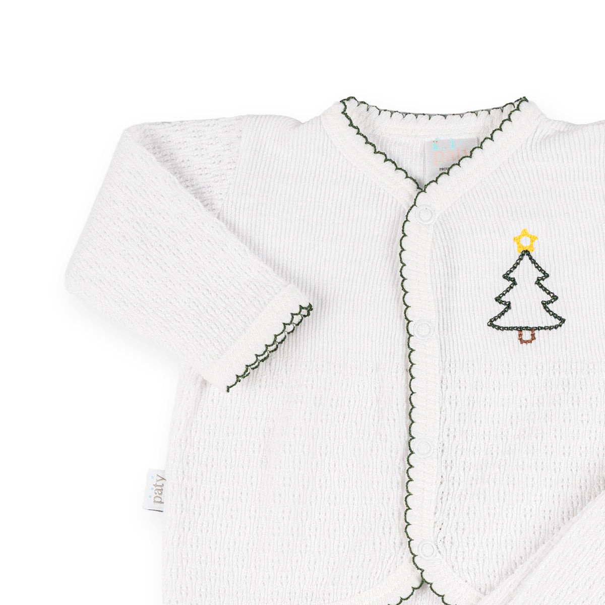 PatyKnit™ Two-Piece Legging Set  with Christmas Tree Embroidery