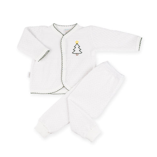 PatyKnit™ Two-Piece Legging Set  with Christmas Tree Embroidery