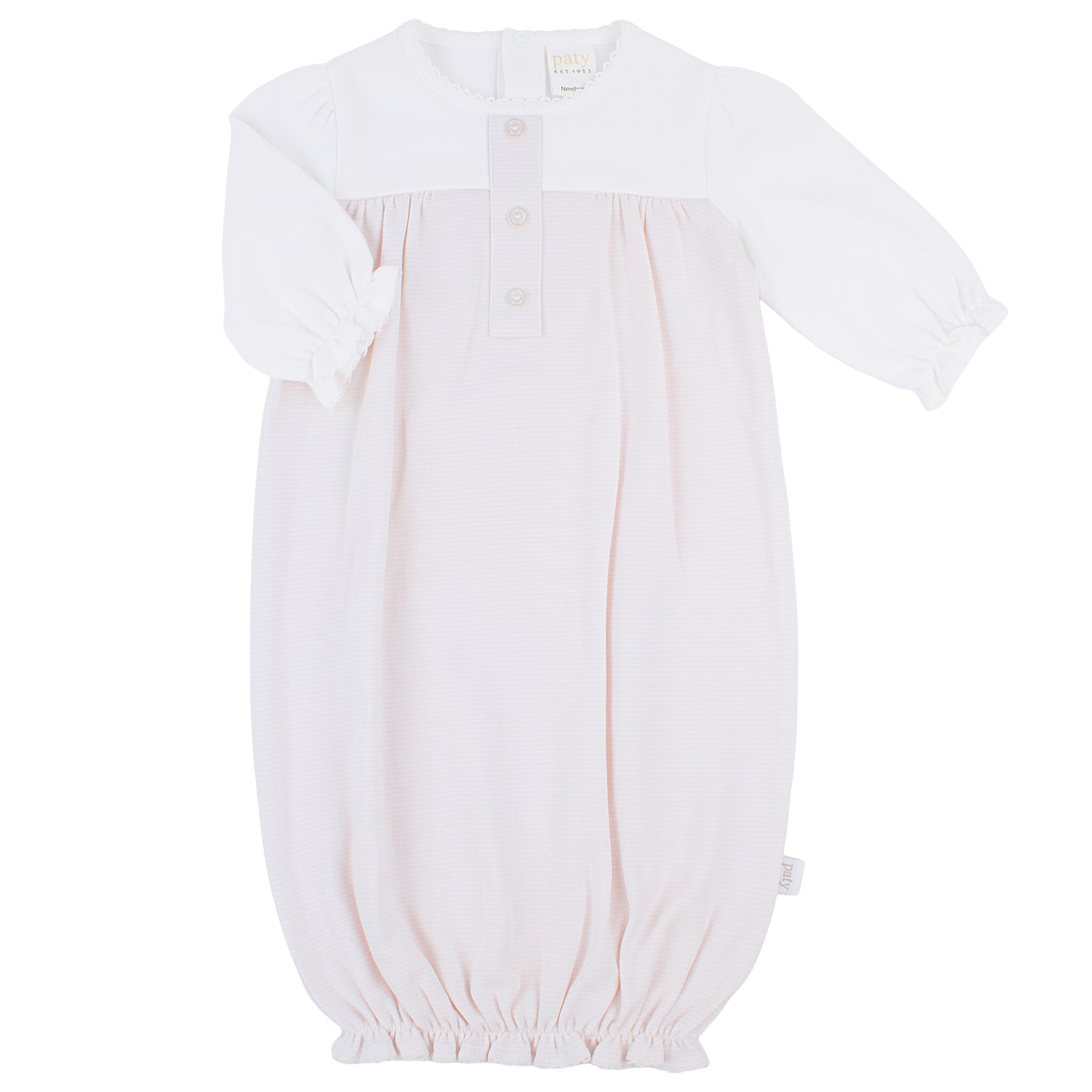 Pink Stripe Placket Gown