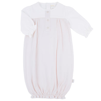 Pink Stripe Placket Gown