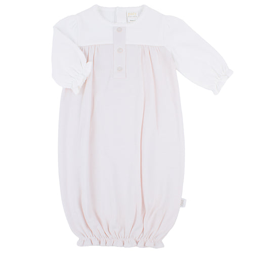 Pink Stripe Placket Gown