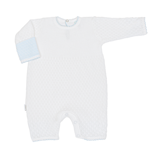 Romper with Striped Cuffs