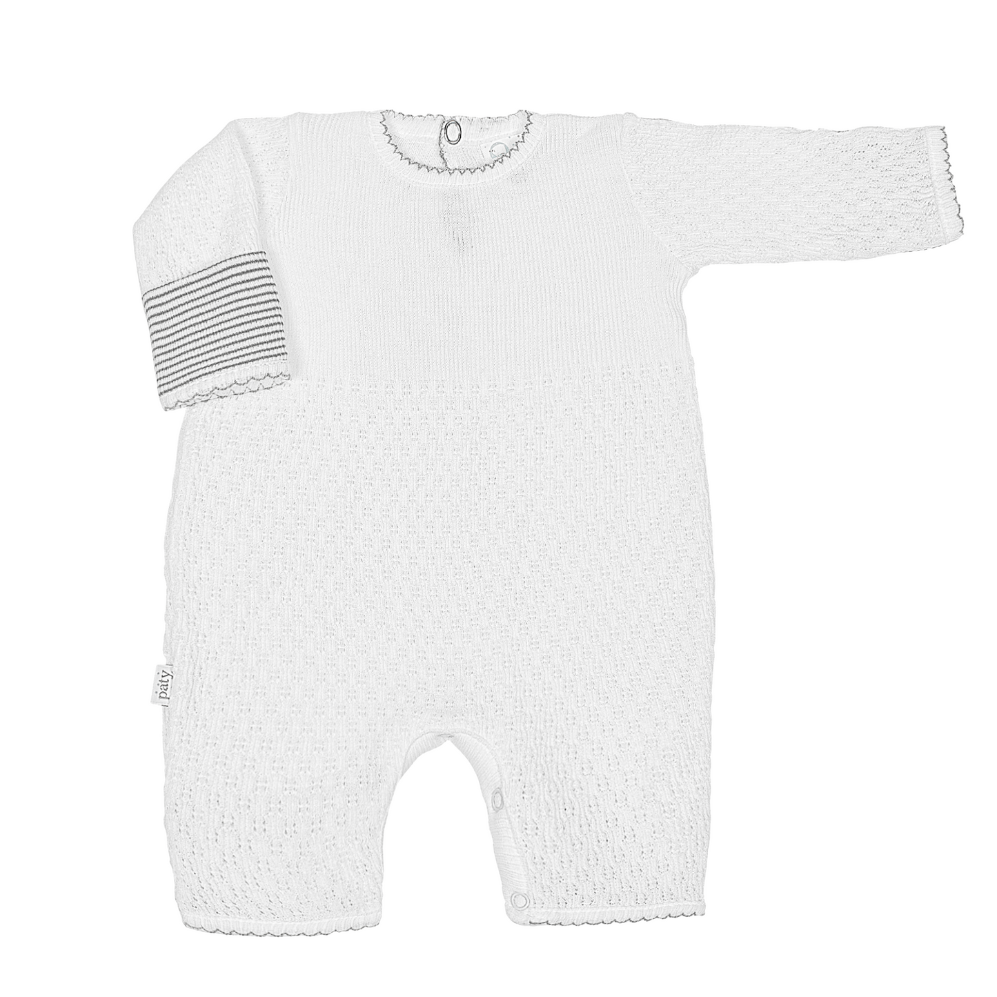 Paty Knit Cuff Romper #166LSCF