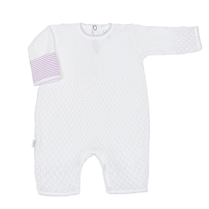 Paty Knit Cuff Romper #166LSCF