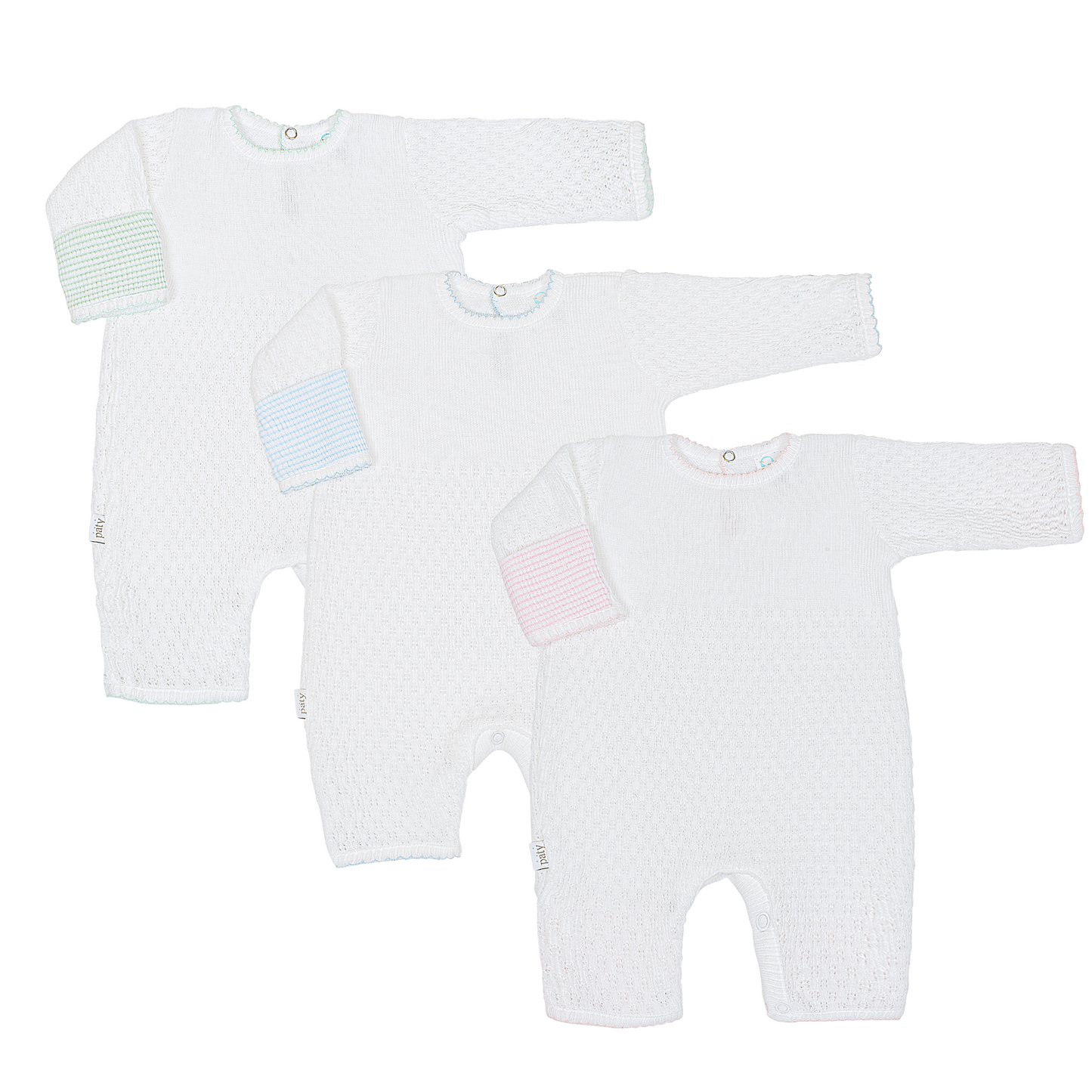 Paty Knit Cuff Romper #166LSCF