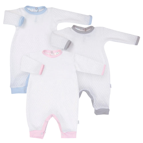 Paty Knit Romper, Pima Binding #166LSJ