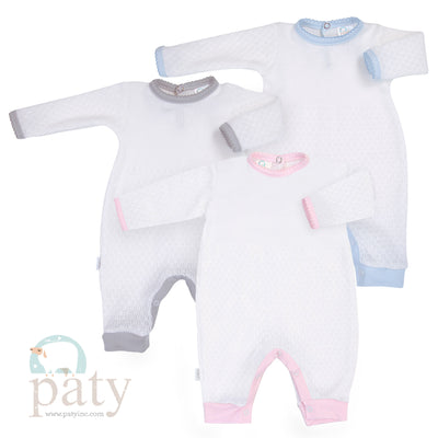 Paty Knit Romper, Pima Binding #166LSJ