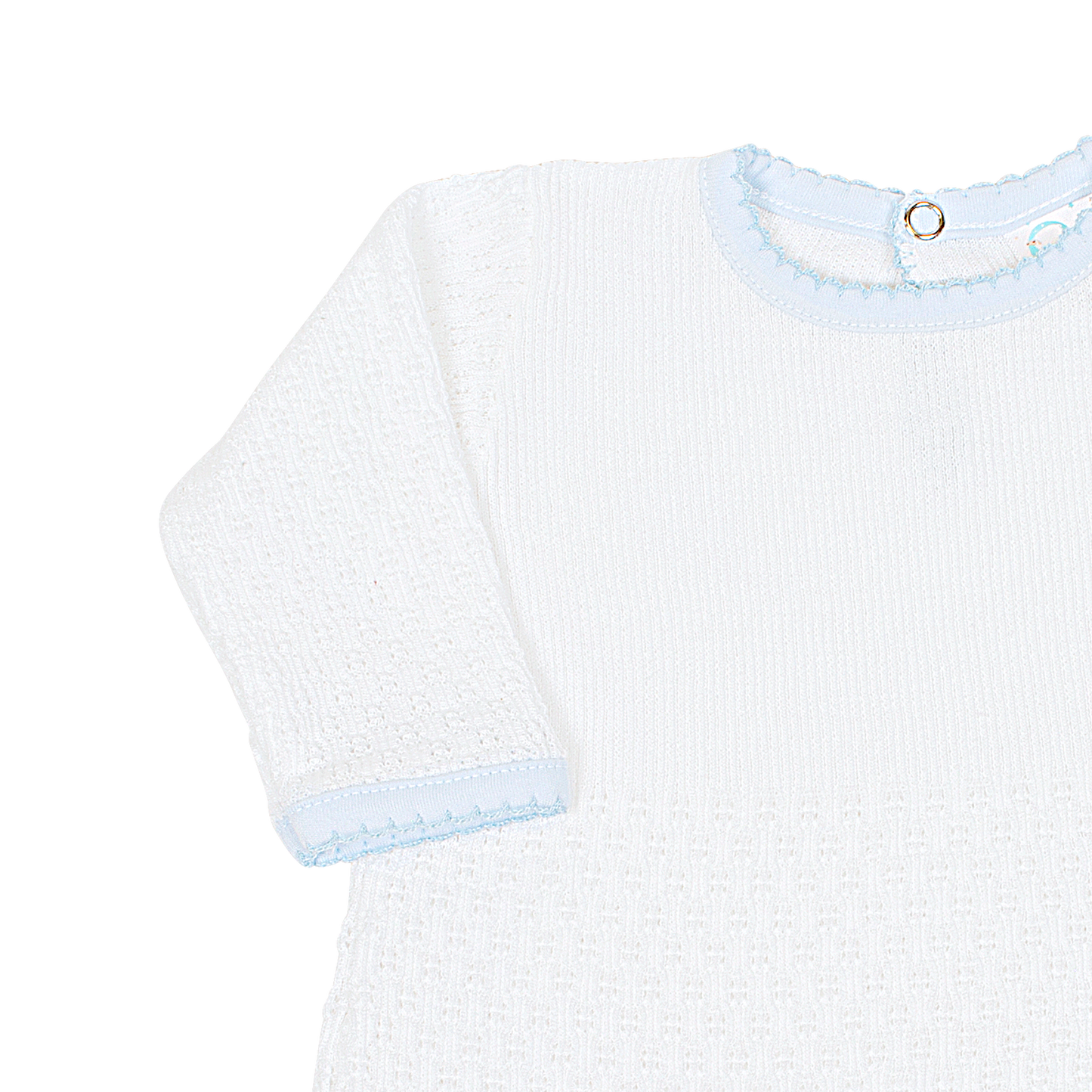 Paty Knit Romper, Pima Binding #166LSJ