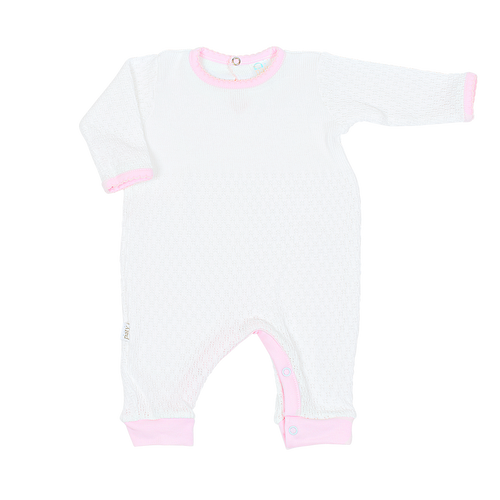 Paty Knit Romper, Pima Binding #166LSJ