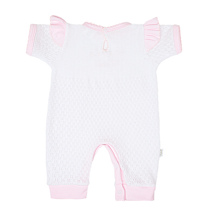 Paty Knit Romper with Angel Sleeves