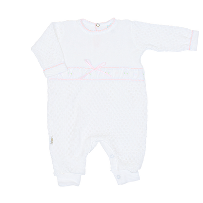 Paty Knit Romper, Swiss Floral #166SWFLS