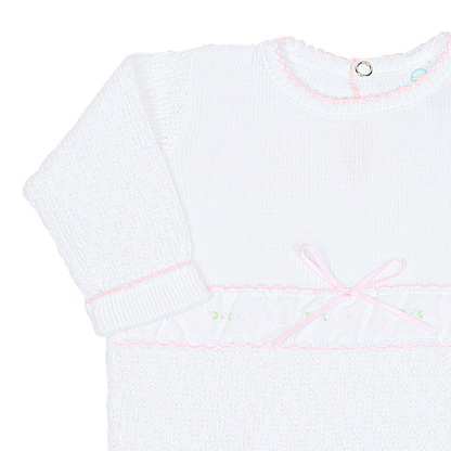 Paty Knit Romper, Swiss Floral #166SWFLS