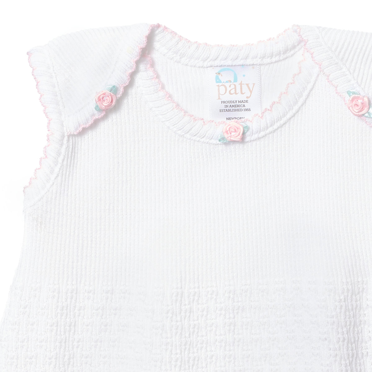 PatyKnit™ Dress with Satin Rosette Detail