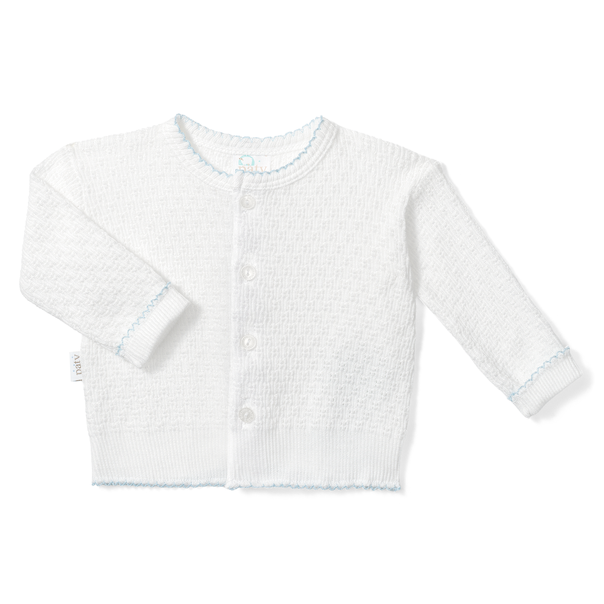 PatyKnit™ Cardigan Sweater in White