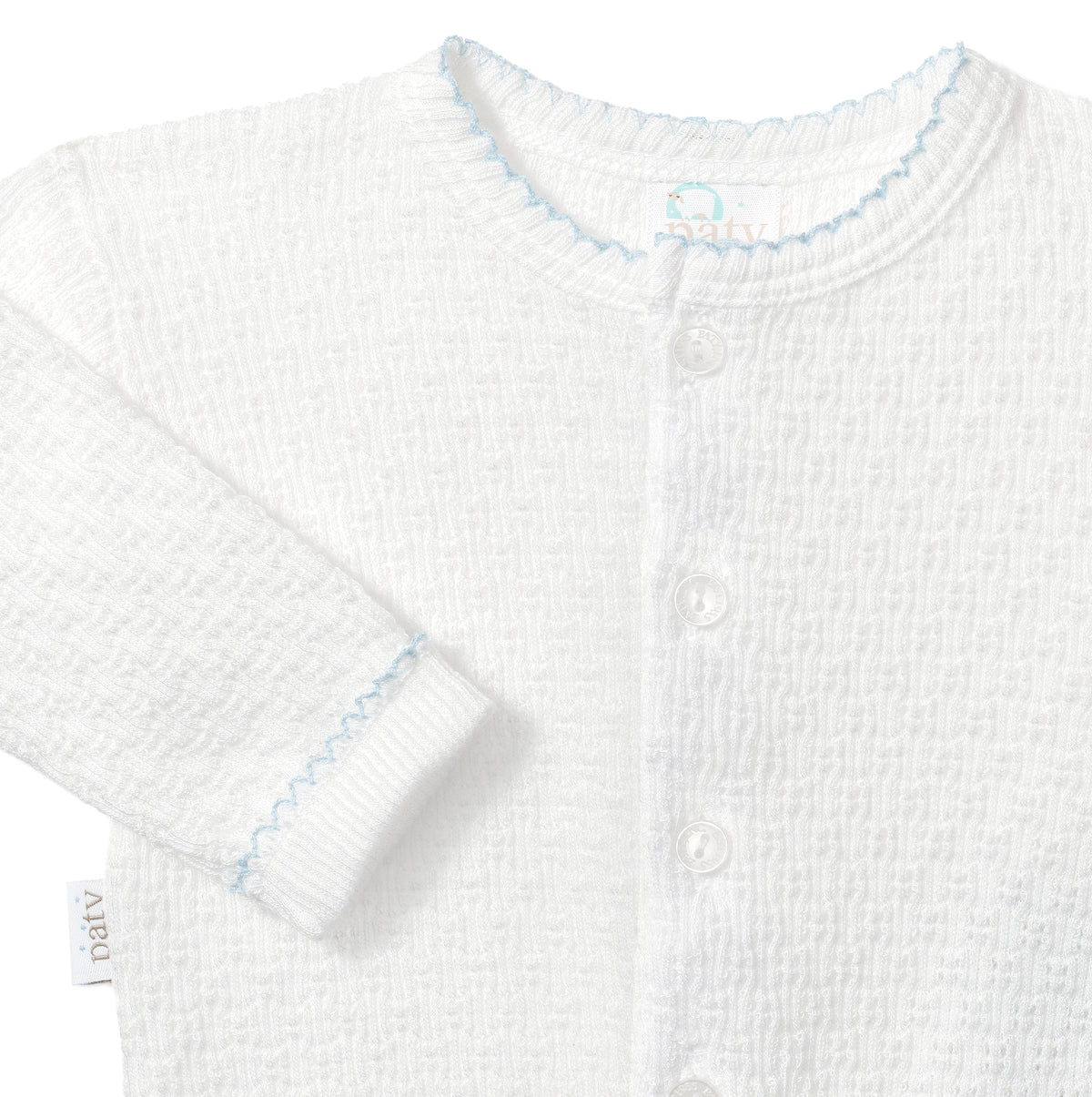 PatyKnit™ Cardigan Sweater in White