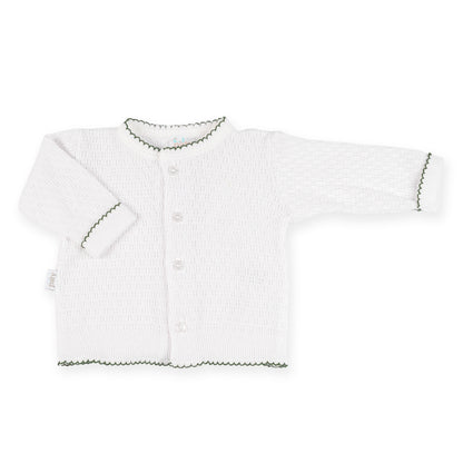 PatyKnit™ Cardigan Sweater in White