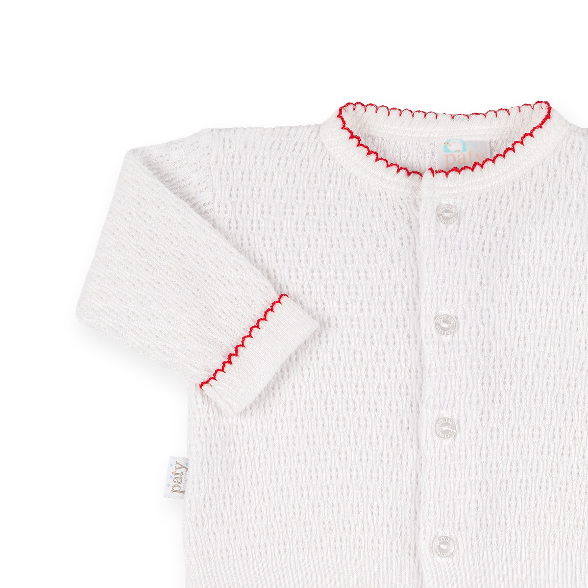 PatyKnit™ Cardigan Sweater in White