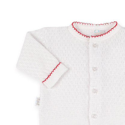 PatyKnit™ Cardigan Sweater in White