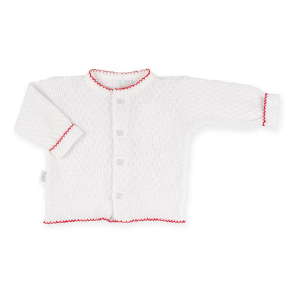 PatyKnit™ Cardigan Sweater in White