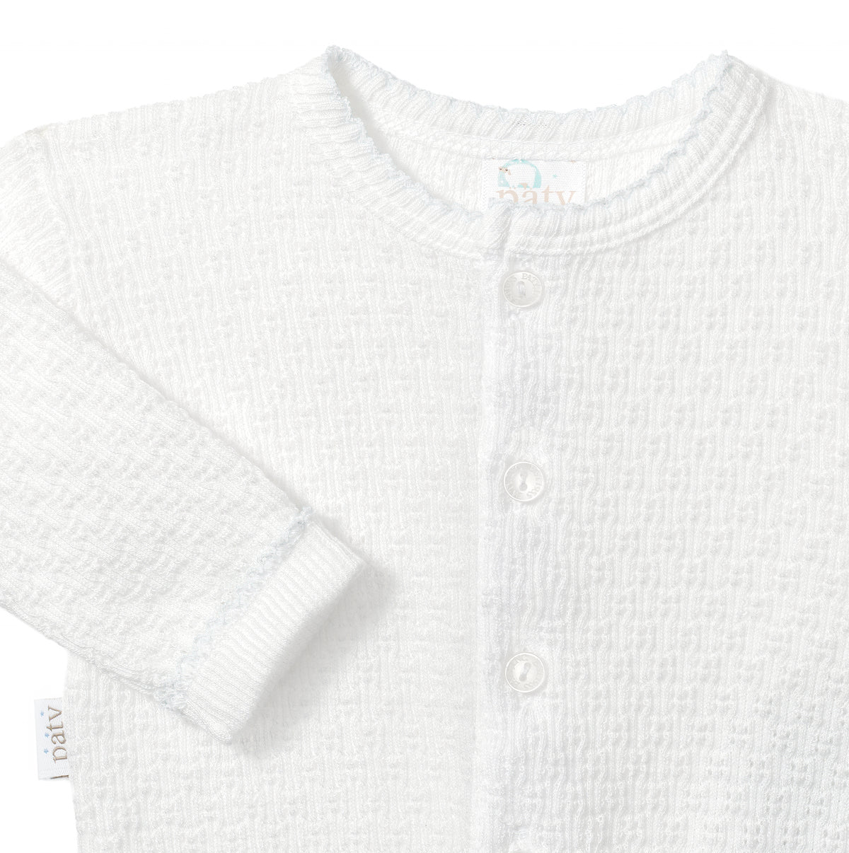 PatyKnit™ Cardigan Sweater in White