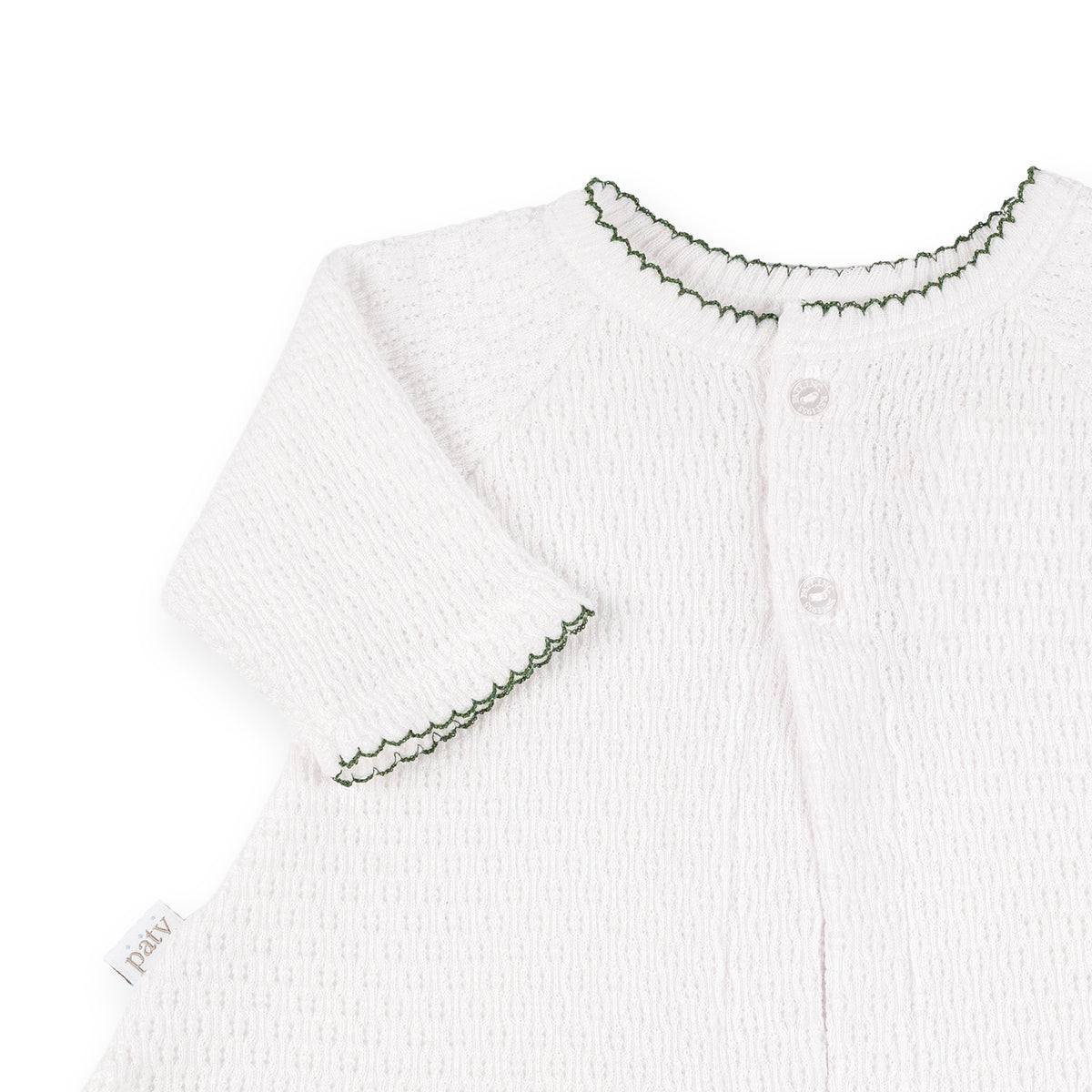 PatyKnit™ Raglan Cardigan Sweater in White