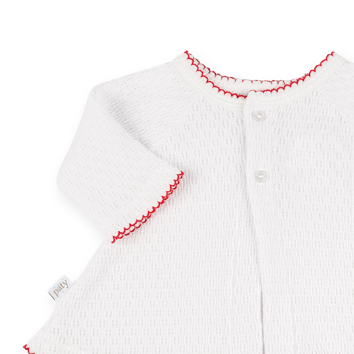 PatyKnit™ Raglan Cardigan Sweater in White