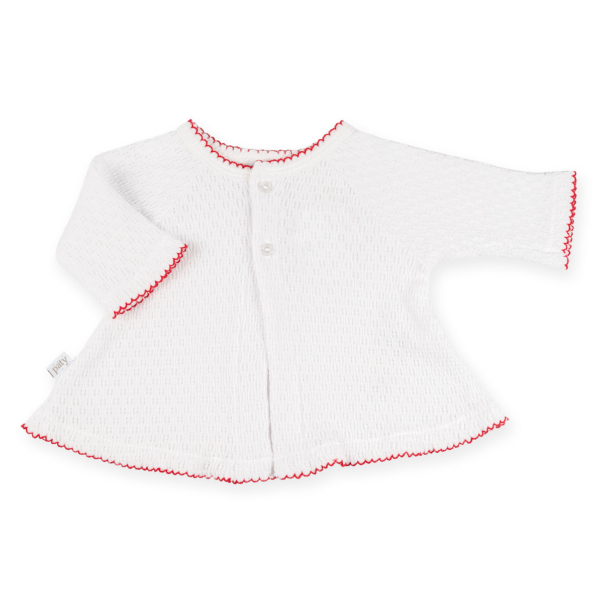 PatyKnit™ Raglan Cardigan Sweater in White