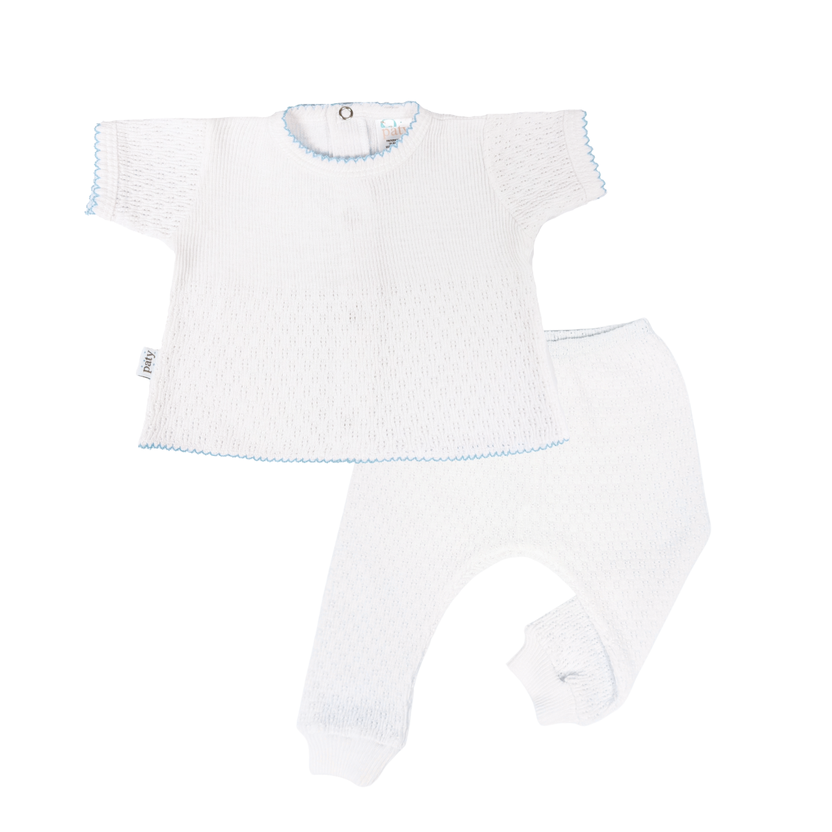 Paty Knit, Leggings Short Sleeve Set #196