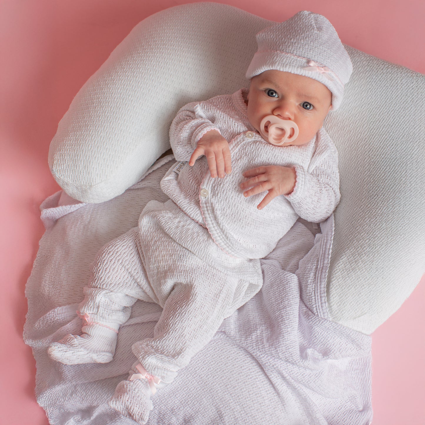 Paty Knit, LS or SS Button Up Kimono Set