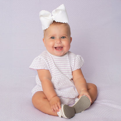 Paty Knit Flutter Sleeve Diaper Set with Bows