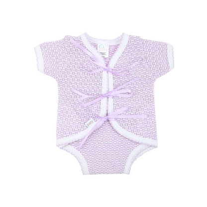 Paty Knit, Ribbon Tie Onesie #204