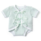 PatyKnit™ Ribbon Tie Onesie with Built-In Diaper Cover