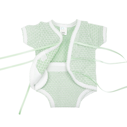 Paty Knit, Ribbon Tie Onesie #204