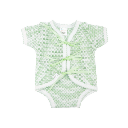 Paty Knit, Ribbon Tie Onesie #204