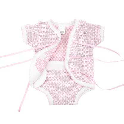 Paty Knit, Ribbon Tie Onesie #204