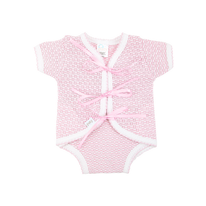Paty Knit, Ribbon Tie Onesie #204