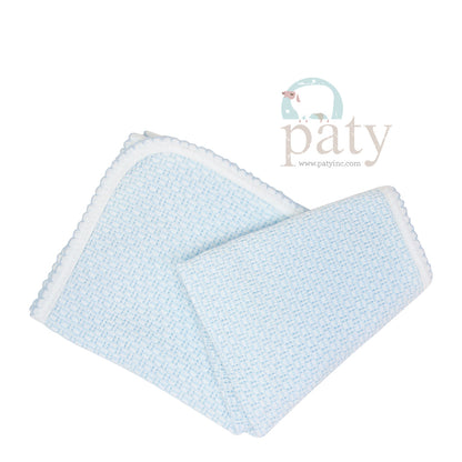 Paty Blue Receiving Swaddle Blanket