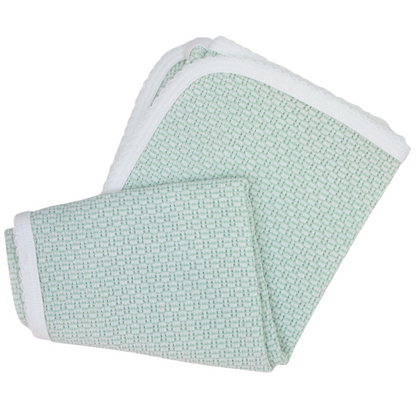 Paty Knit Solid Color Blanket with Pima Trim